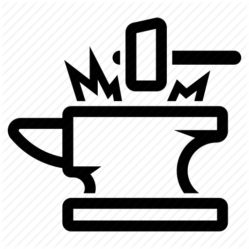 512x512 Anvil, Blacksmith, Forge, Hammer, Metal, Metalworking, Steel Icon