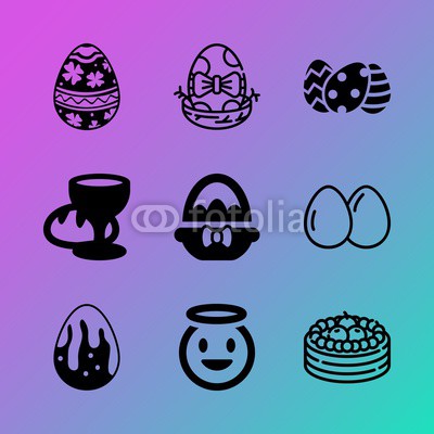 400x400 Vector Icon Set About Easter With Icons Related To Man, Lent