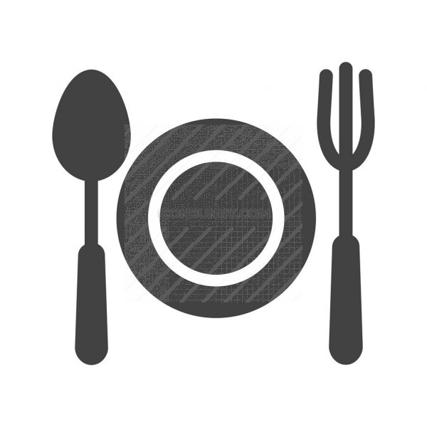 600x600 Fork And Spoon Glyph Icon