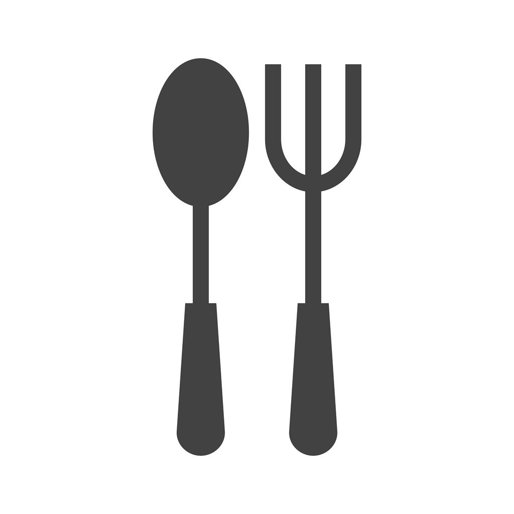 1024x1024 Spoon And Fork Glyph Icon