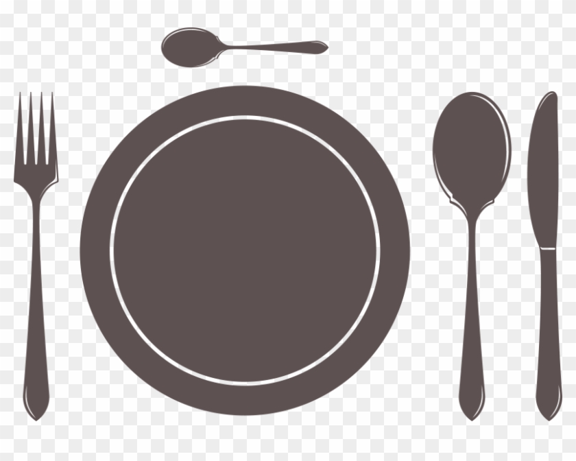 840x672 Fork Knife Png Plate Icon Dark Clipart