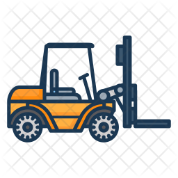 Forklift Icon Of Colored Outline Style 256x256 Forklift Icon Of Colored Outline Style