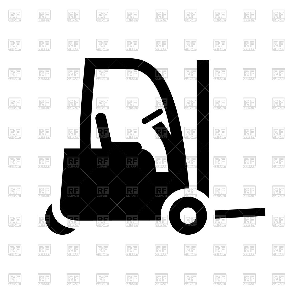 Black Forklift Icon On White Background Vector Image 1200x1200 Black Forklift Icon On White Background Vector Image