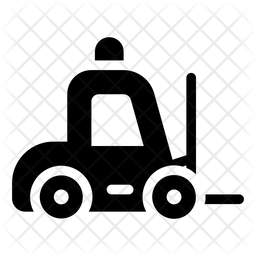 256x256 Forklift Truck Icon Of Glyph Style