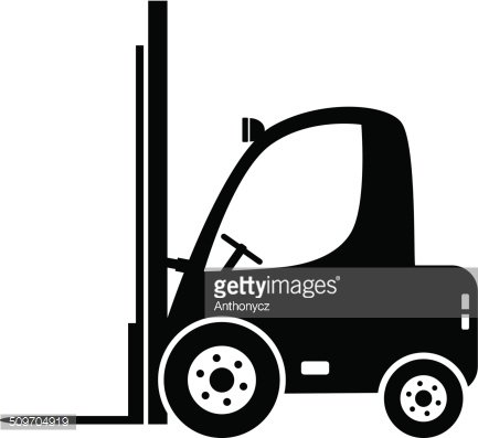 433x397 Forklift Truck Icon Premium Clipart