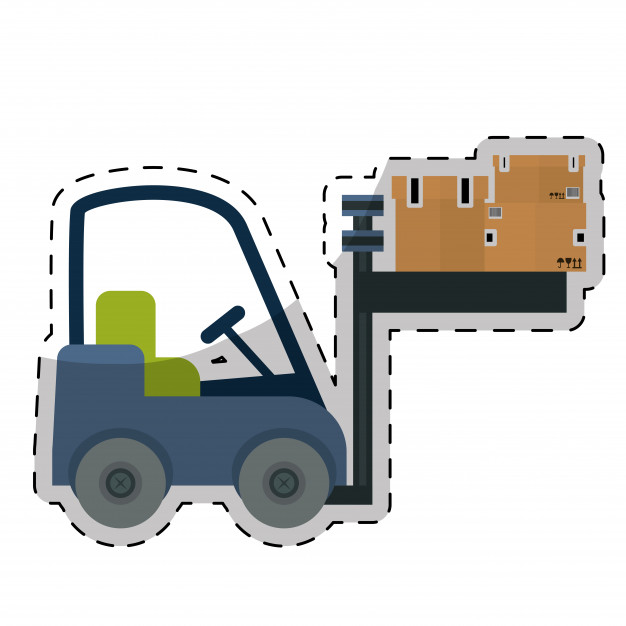 626x626 Forklift Truck Icon Vector Premium Download