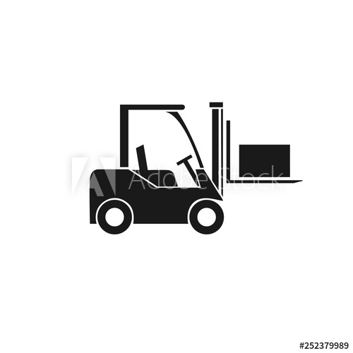 500x500 Forklift Truck Icon Transportation Of Cargo And Boxes