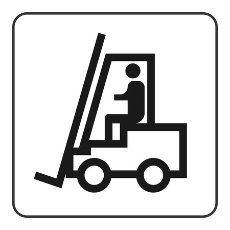 450x450 Forklift Truck Sign Black Lift Truck Icon With The Silhouette