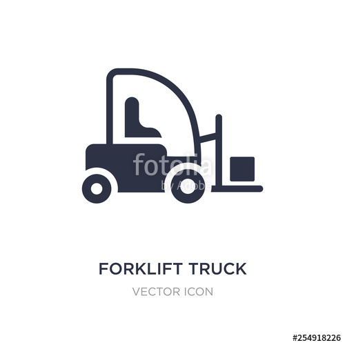 500x500 Forklift Truck Icon On White Background Simple Element