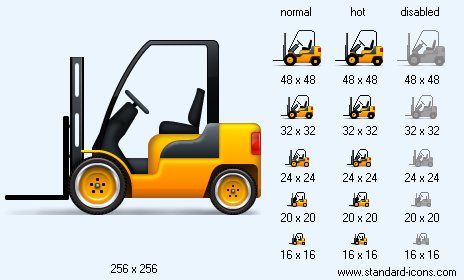 464x280 Fork Lift Truck Icon Standard Road Icons