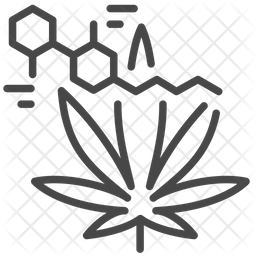 256x256 Cannabis Formula Icon Of Line Style