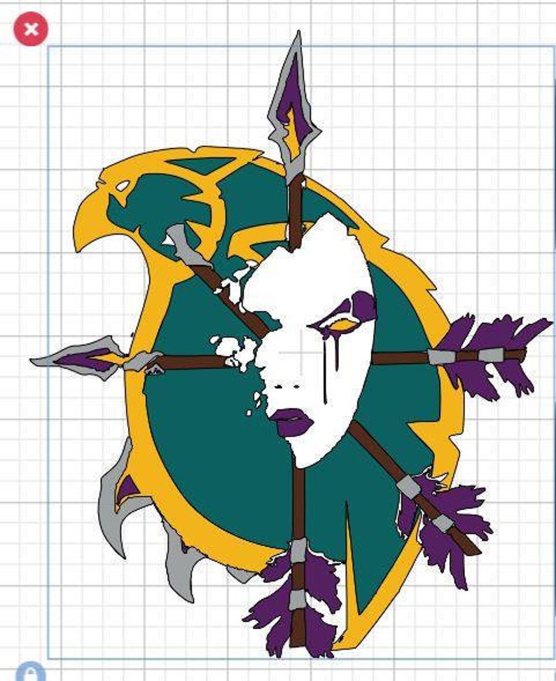 794x972 Icon Of Torment Forsaken Crest Decal Etsy