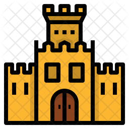 256x256 Fort Icon Of Colored Outline Style