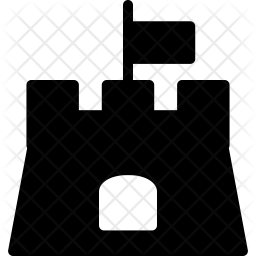 256x256 Fort Icon Of Glyph Style