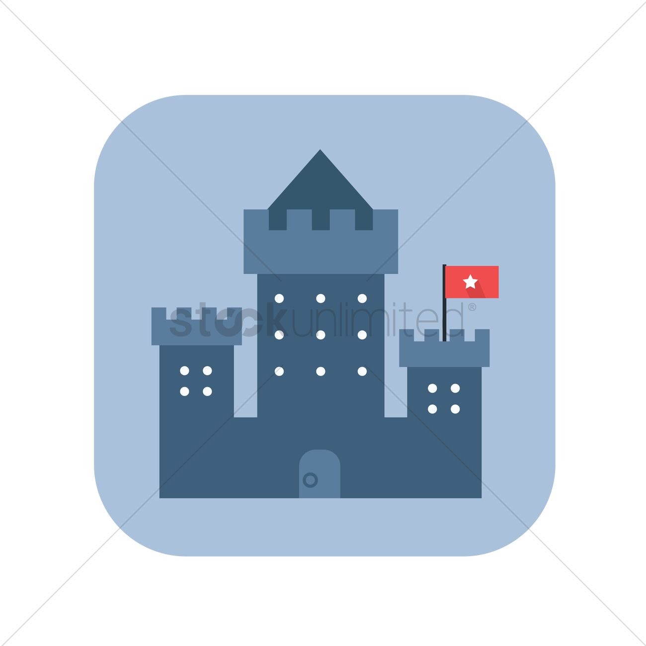 1300x1300 Free A Fort Icon Vector Image