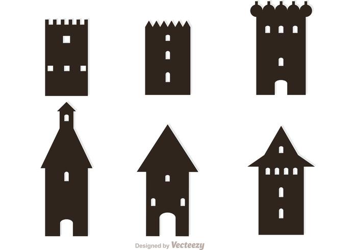 700x490 Silhouette Fort Icons Vector