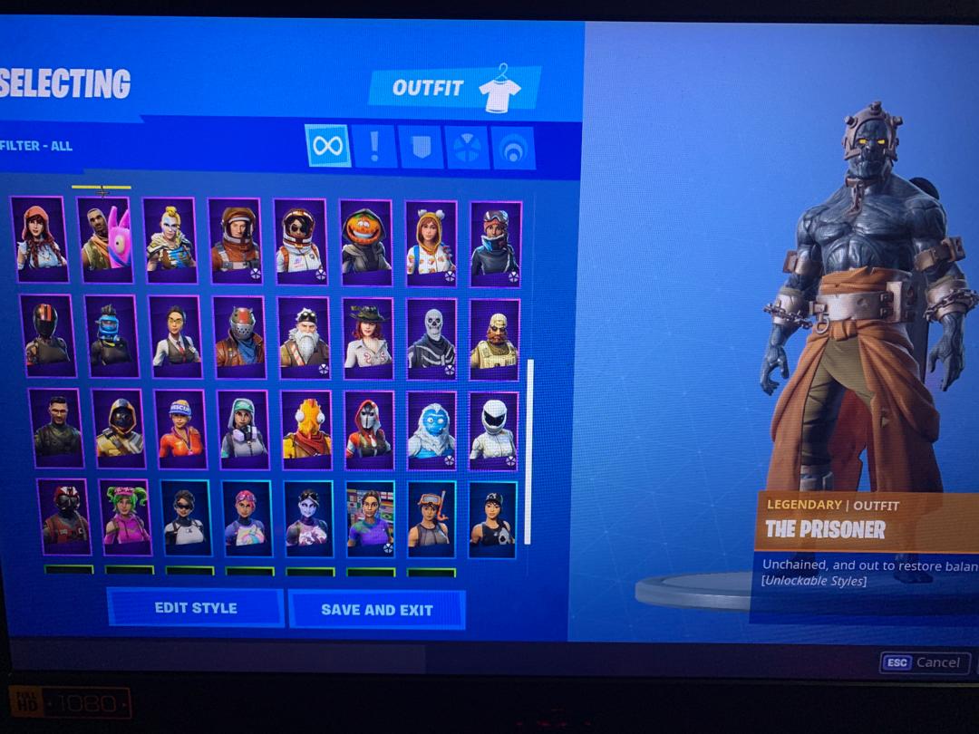 1080x810 Fortnite Account, Toys Games, Video Gaming, In Game Products