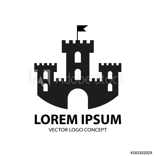 Fortress Icon, Logo Element Citadel Silhouette Tower Or Castle 496x500 Fortress Icon, Logo Element Citadel Silhouette Tower Or Castle