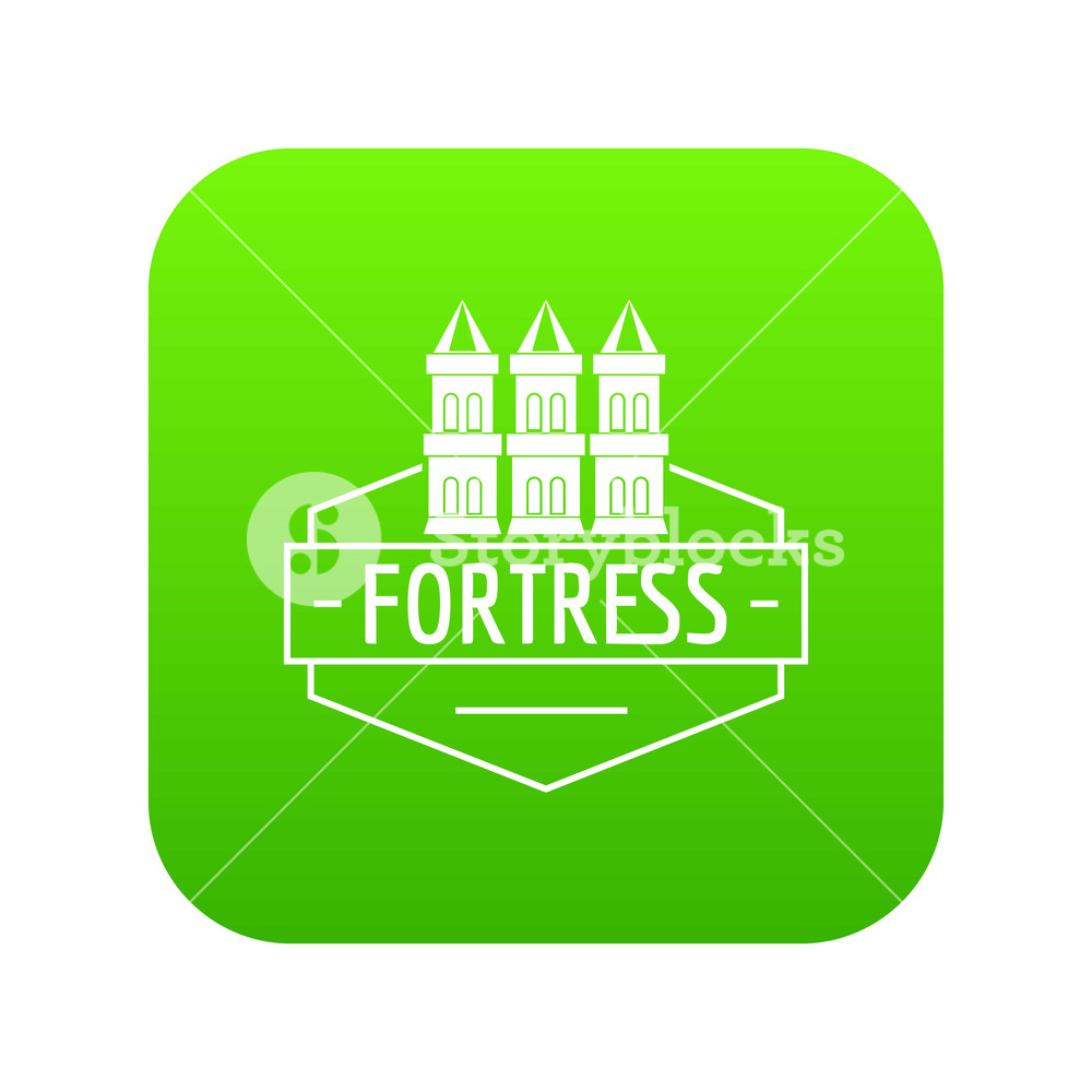 Fortress Icon Green Vector Isolated On White Background Royalty 1000x1000 Fortress Icon Green Vector Isolated On White Background Royalty