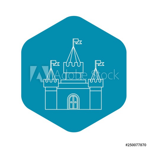 Fortress Icon In Outline Style On A White Background Vector 500x500 Fortress Icon In Outline Style On A White Background Vector