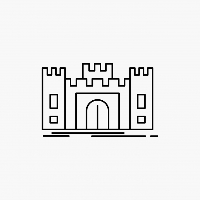 Castle Defense Fort Fortress Landmark Line Icon Vector Isol 640x640 Castle Defense Fort Fortress Landmark Line Icon Vector Isol