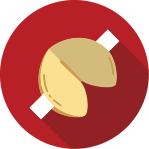 300x300 Fortune Cookie Design Icon Flat Simple Chinese Food