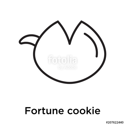 500x500 Fortune Cookie Icon Vector Sign And Symbol Isolated On White