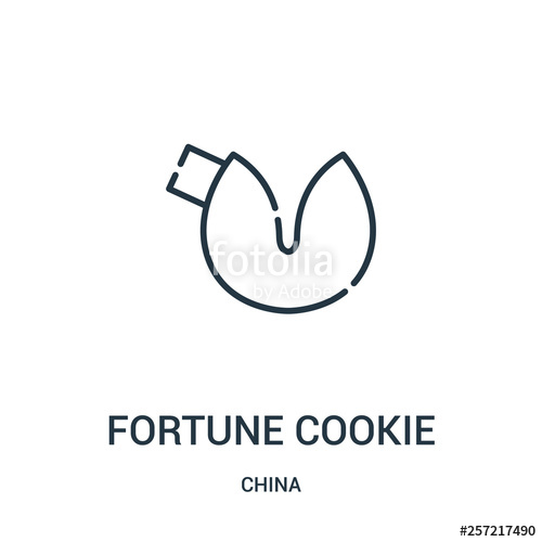 500x500 Fortune Cookie Icon Vector From China Collection Thin Line