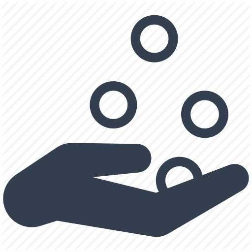 512x512 Coins, Fortune, Hand, Money, Wealth, Wining Icon