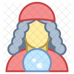 256x256 Fortune Teller Icon Of Colored Outline Style