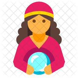 256x256 Fortune Teller Icon Of Flat Style