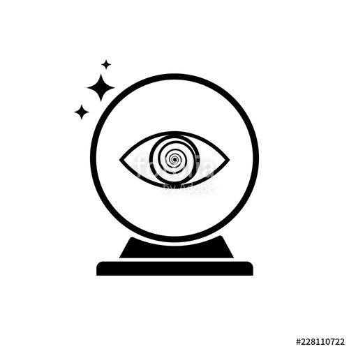 500x500 Fortune Teller Crystal Ball Outline Icon Clipart Image Isolated