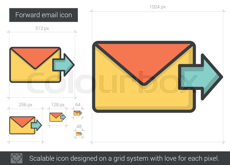 800x576 Forward Email Vector Line Icon Stock Vector Colourbox