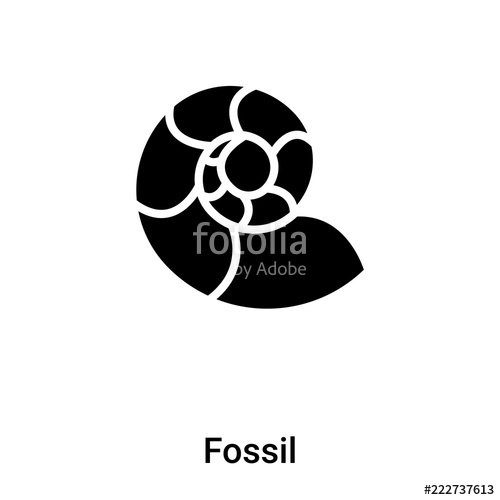 500x500 Fossil Icon Vector Isolated On White Background, Logo Concept