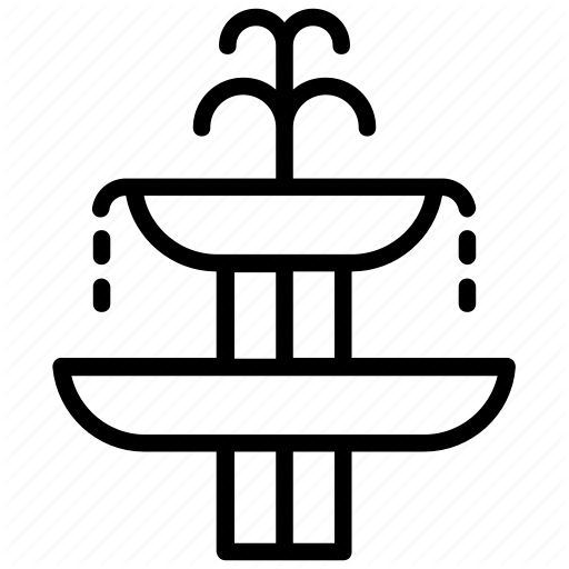 512x512 Fountain, Park, Water Fountain, Water Spring, Waterfall Icon