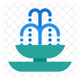 256x256 Fountan Of Flat Style