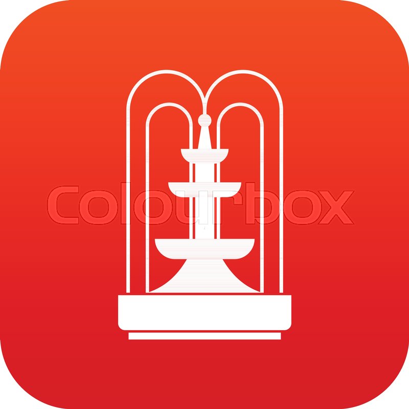 800x800 Fountan Digital Red For Any Stock Vector Colourbox