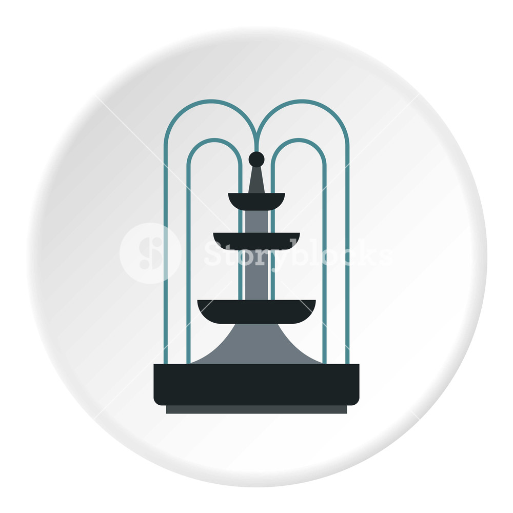 1000x1000 Fountan Flat Illustration Of Fountain Vector Icon For Web