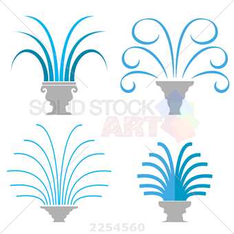 340x340 Stock Illustration Of Fountan Collection Isolated On White