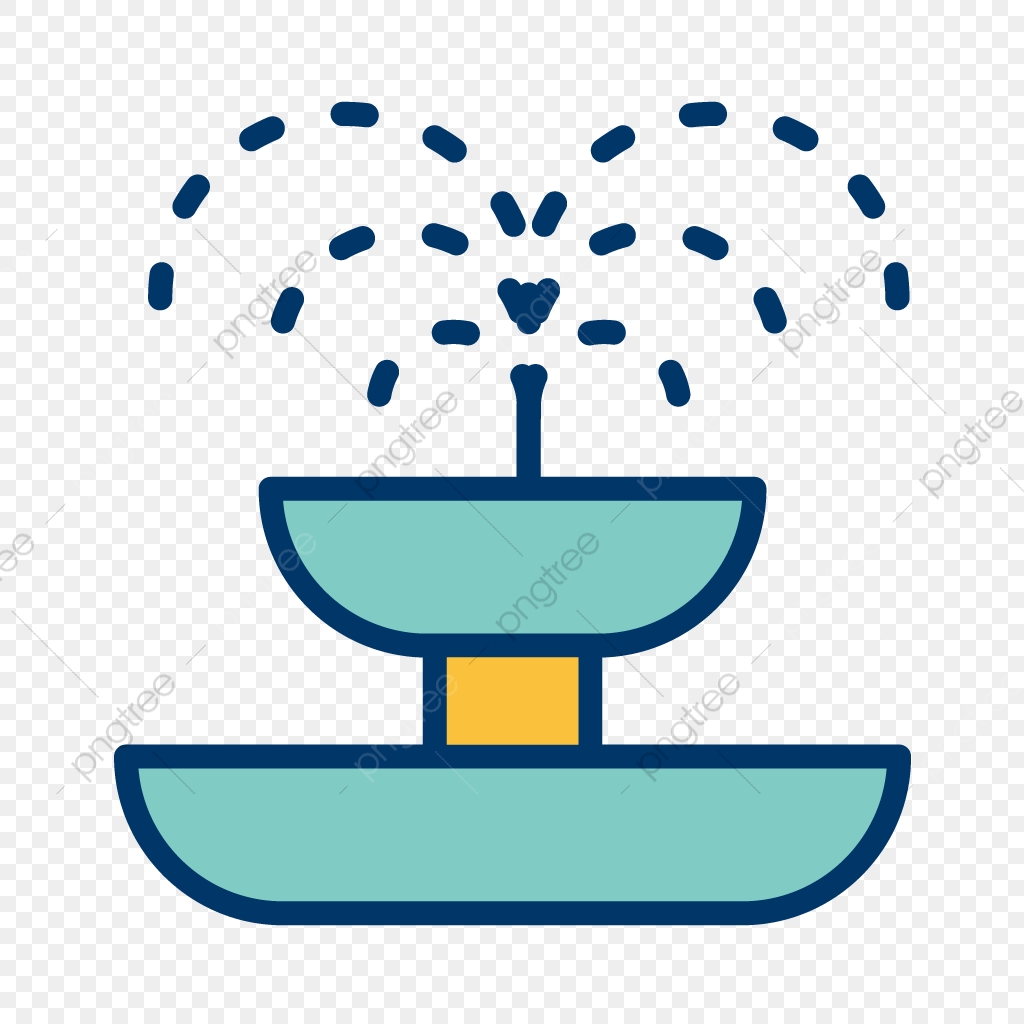 1024x1024 Vector Fountan, Fountain, Water, Park Png And Vector
