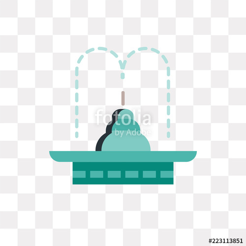 500x500 Fountan On Transparent Background Modern Icons Vector