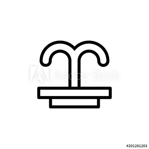 500x500 Fountan Element Of Minimalistic Icons For Mobile Concept