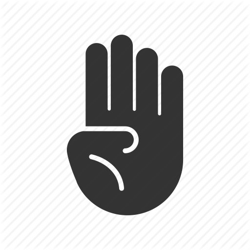 512x512 Fingers, Four, Gesture, Hand, Salute, Up Icon