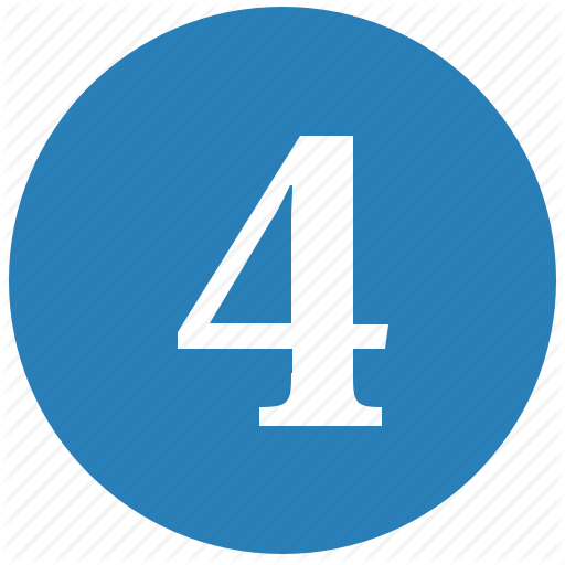 512x512 Four, Keyboard, Keypad, Number, Round Icon