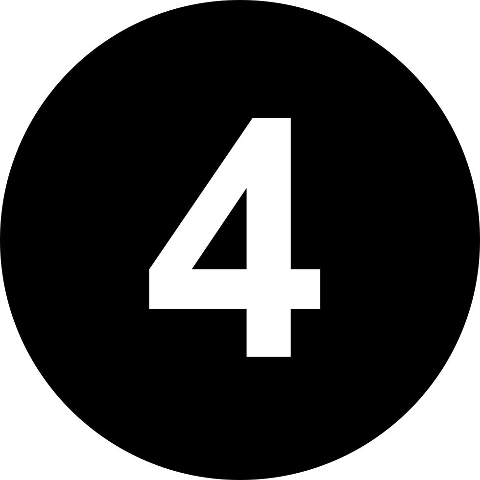 980x980 Number Four Png Icon Free Download