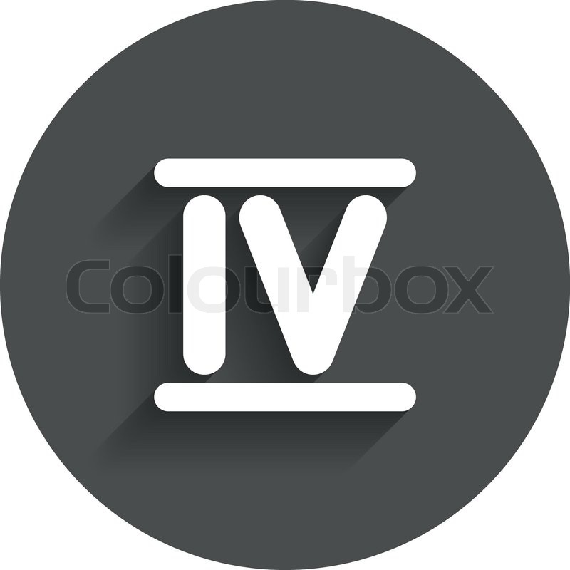 800x800 Roman Numeral Four Sign Icon Roman Stock Vector Colourbox