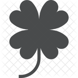 256x256 Four Leaf Clover Icon Of Glyph Style