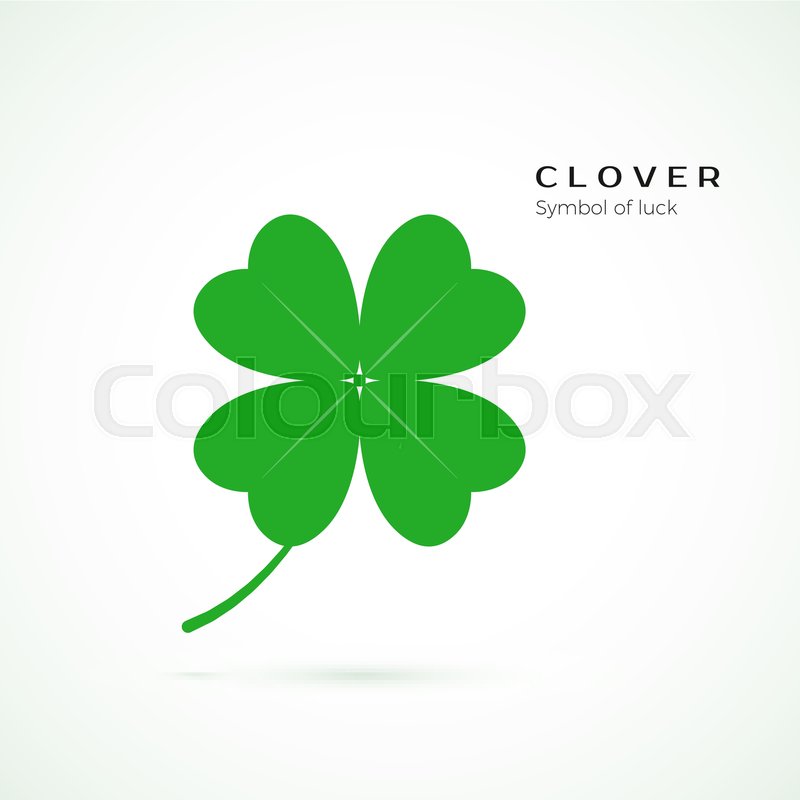 800x800 Four Leaf Clover Lucky Symbol Green Stock Vector Colourbox