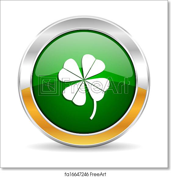 561x581 Free Art Print Of Four Leaf Clover Icon Freeart