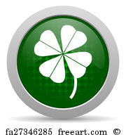 180x195 Free Art Print Of Four Leaf Clover Icon Green Glossy Web Icon